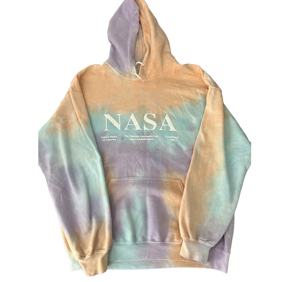 Urban Outfitters Tops - URBAN OUTFITTERS NEON RIOT NASA TieDye HOODIE SIZE MEDIUM EUC
